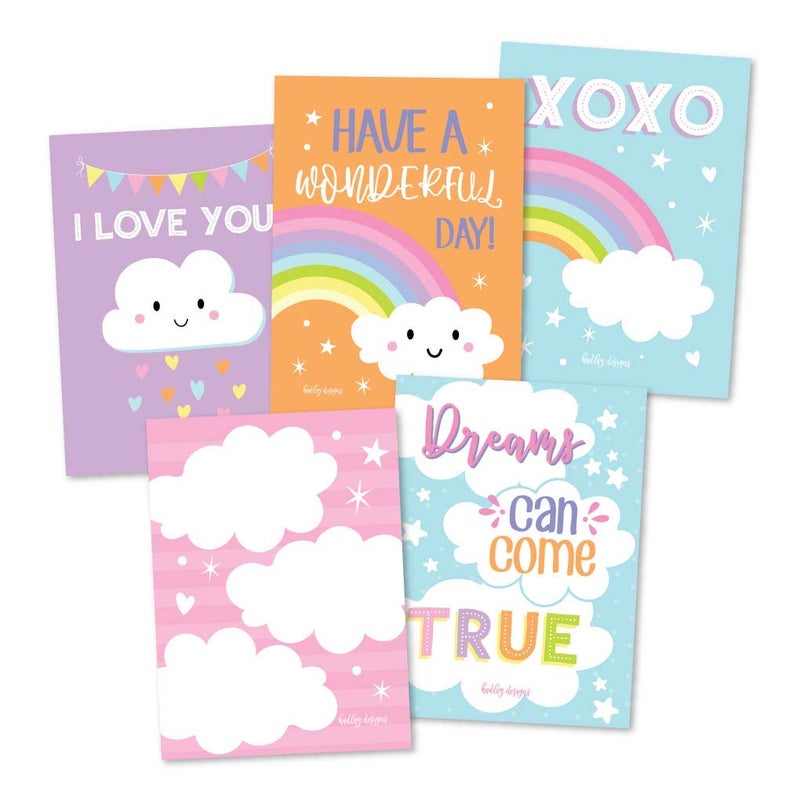 Hadley Designs Lunch Box Notes for Kids â€“ 25 Inspirational & Motivational Lunchbox Notes for Girls, Unicorn Lunch Box Cards with Positive Affirmations, Encouraging Messages for Kindergarten, Children & Teens - Image 4
